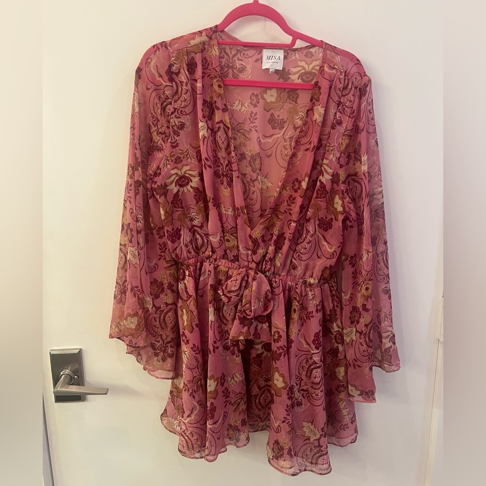 MISA LOS ANGELES KAIA DRESS Cristobal Mirror Flora sz L